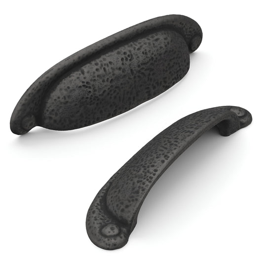 Hickory Hardware Solid Core Cabinet Pulls, 3 In & 3-3/4 In (96mm) Pack of 2