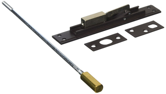 Deltana 12EFB10B Solid Brass 12-Inch Extension Flush Bolt - Black