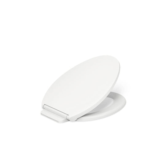 KOHLER K-27331-0 Glissade ReadyLatch Quiet Close Elongated Toilet Seat, White