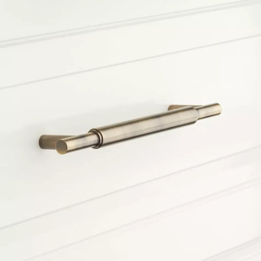 Signature Hardware 6" Colmar Solid Brass Cabinet Pull - Antique Brass #441688
