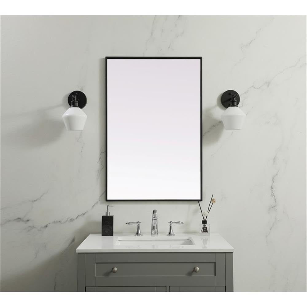 Elegant lighting MR42436BK Rectangular Mirror Black