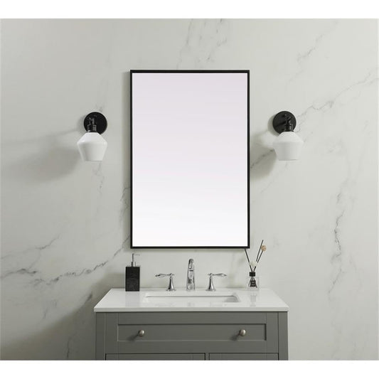 Elegant lighting MR42436BK Rectangular Mirror Black