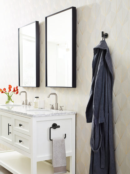 Amerock BH26541MB | Matte Black Towel Bar | 6-7/16 in Length Towel Holder