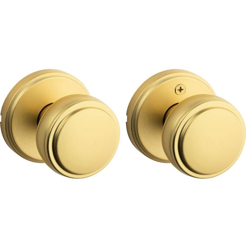 Kwikset 720SOK-4 Sora Satin Brass Round Passage Hall/Closet Door Knob