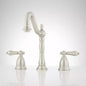 Signature Hardware-Victorian Widespread Bathroom faucet-Lever-Brushed Nickel