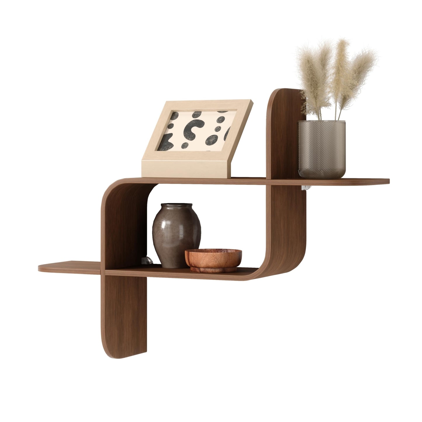 Umbra 1017571-1055 Montage Wall Shelf Light Walnut