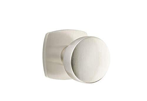 Emtek 5306LAUUS4 Full Dummy Set, Urban Modern Rosette, Laurent Knob, Satin Brass