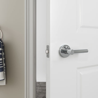 Miseno MLK3012 Elkton Round Rod Privacy Door Lever Set - Satin Brass