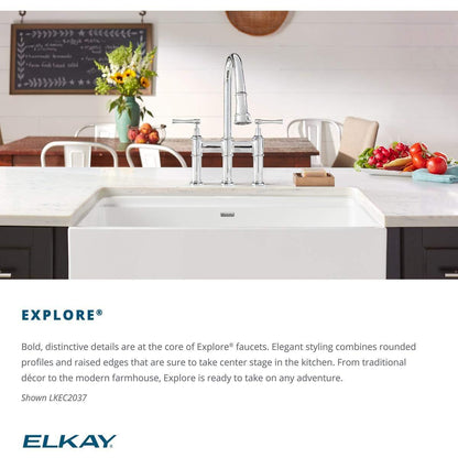 Elkay Explore LKEC2012CR Single Hole Bar Faucet Forward Only Lever Handle-Chrome