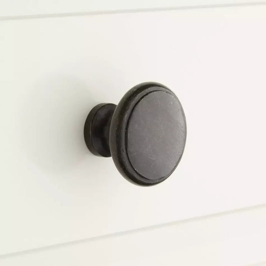 Signature Hardware 1-1/4" Nantes Solid Bronze Round Cabinet Knob-Pack of 2