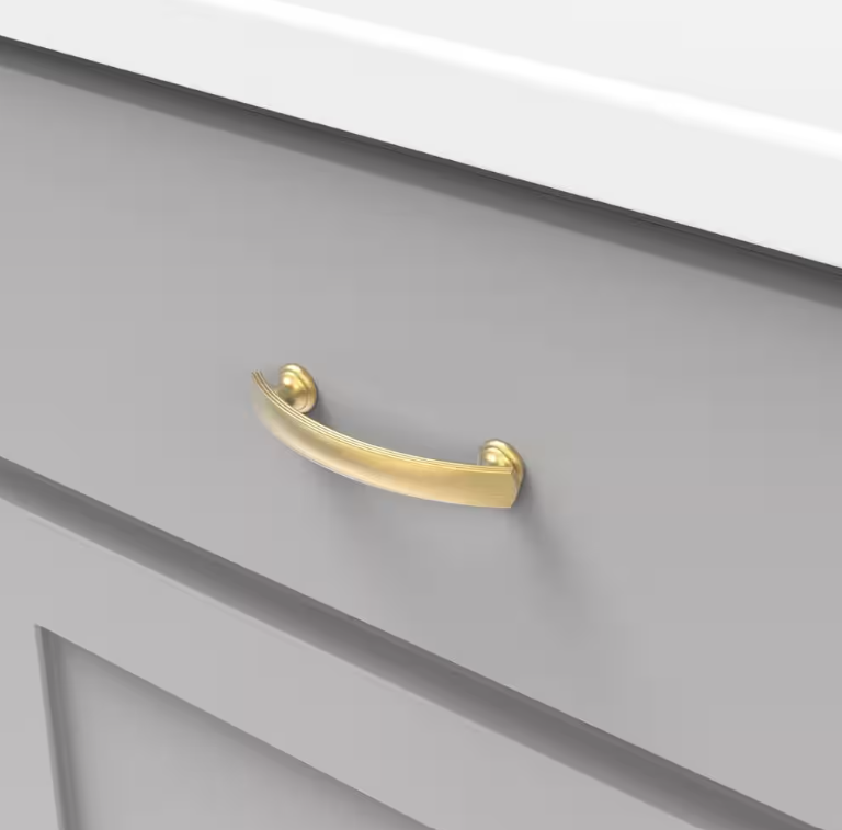 Hickory P2143-BGB American Diner 3" Modern Arch Cabinet Pull Brushed Golden Bras