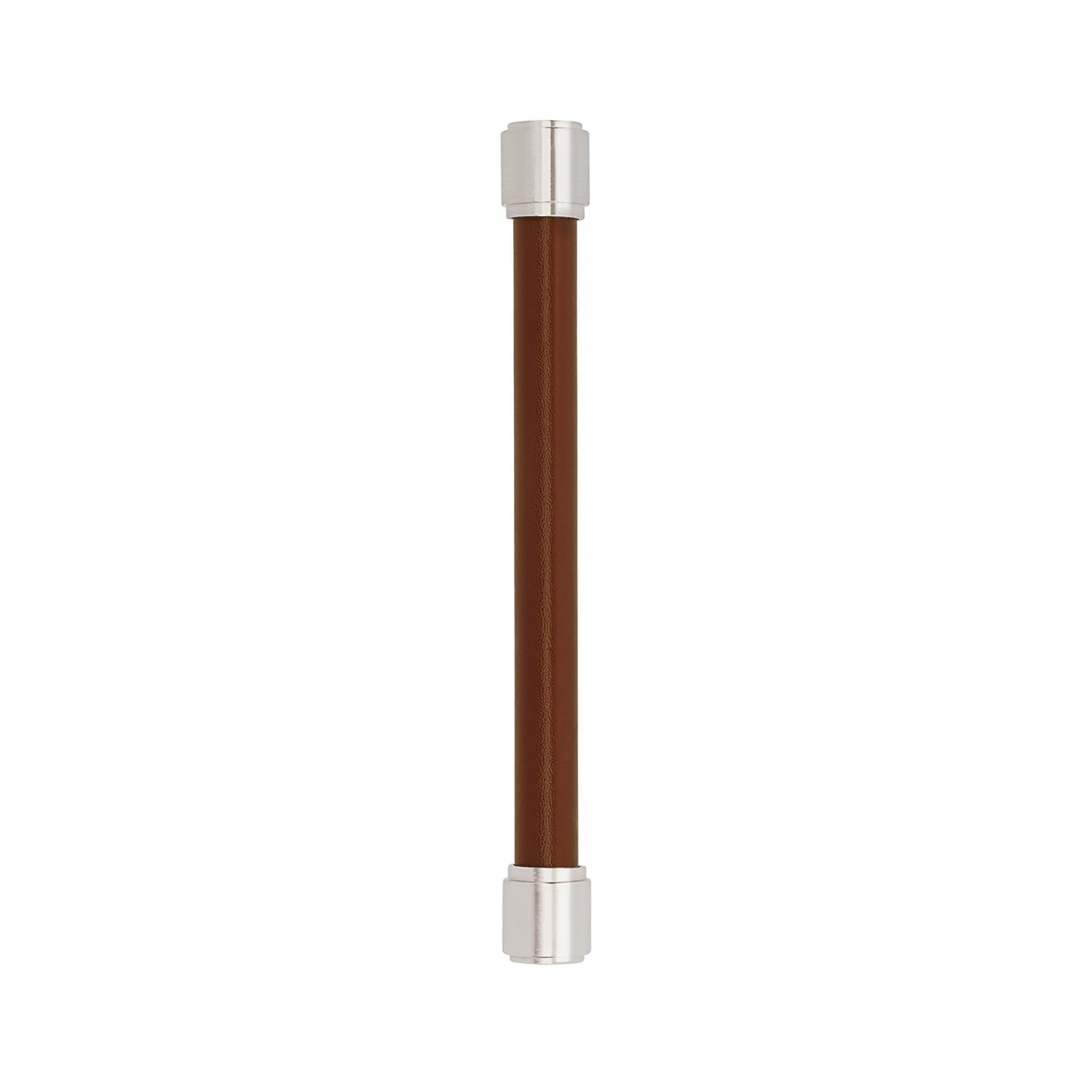 Amerock BP37539BRMLBR Lazzara 6-5/16" C2C Brown Leather Pull-Brushed Gold