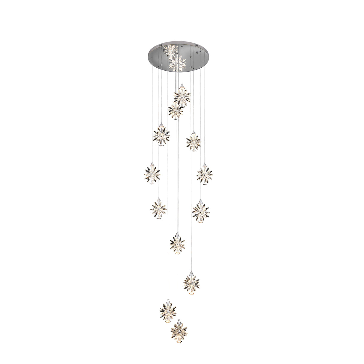 Luxury Chrome Spiral Crystal LED Chandelier - view 10