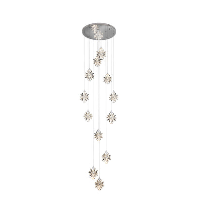 Luxury Chrome Spiral Crystal LED Chandelier - view 10