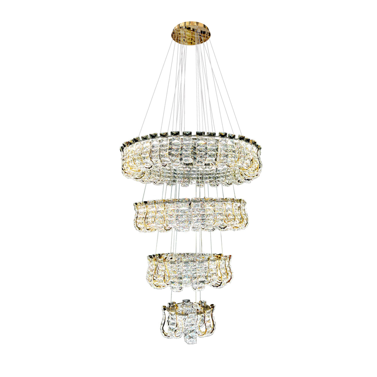 Luxury 4-Tier Gold Crystal LED Chandelier - view 11