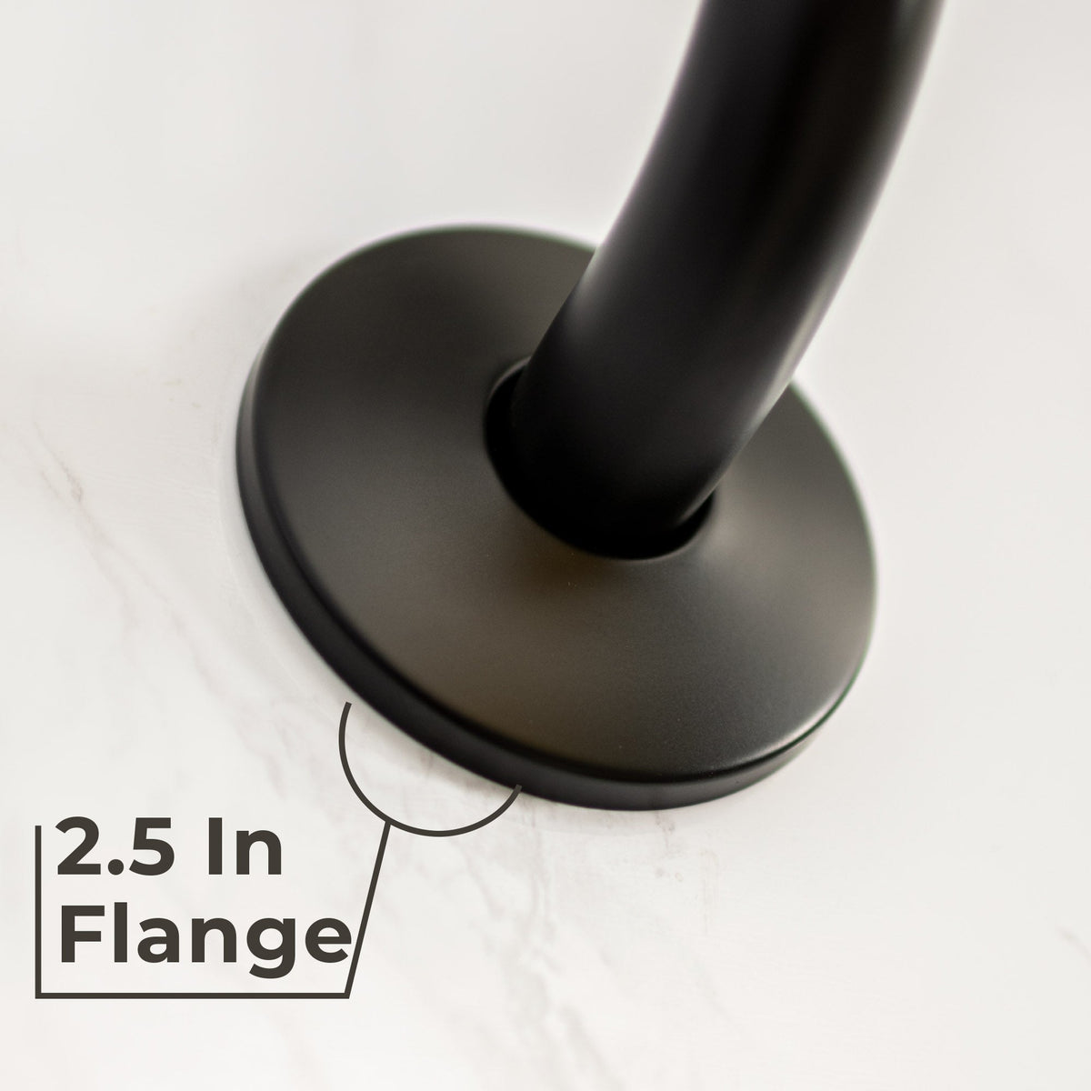 10.5 in. S-Shaped Stainless Steel Shower Head Extension Arm (Black Finish) - view 3