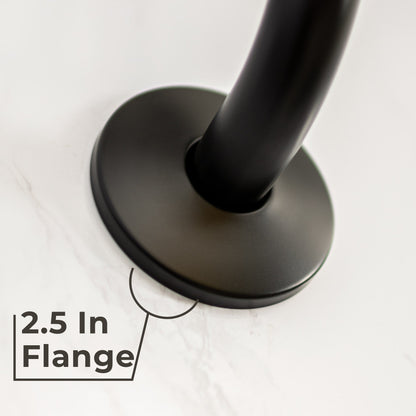10.5 in. S-Shaped Stainless Steel Shower Head Extension Arm (Black Finish) - view 3