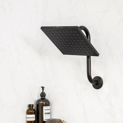 10.5 in. S-Shaped Stainless Steel Shower Head Extension Arm (Black Finish) - view 9