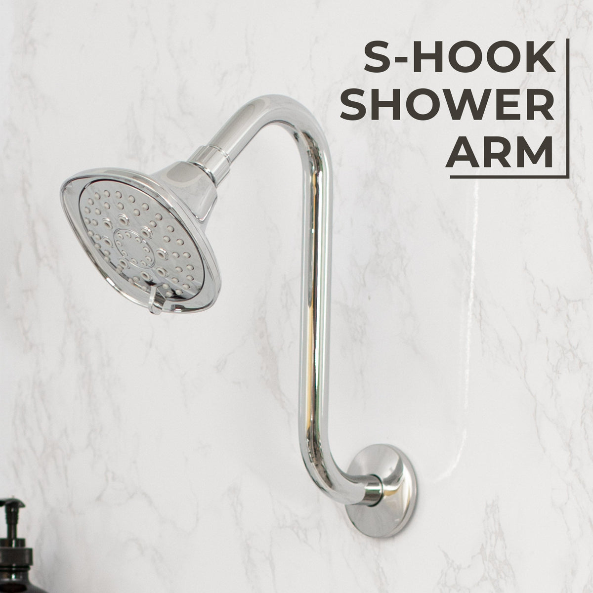 10.5 in. S-Shaped Stainless Steel Shower Head Extension Arm (Chrome Finish) - view 8