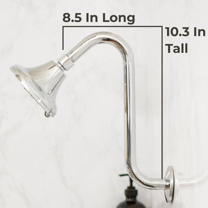 10.5 in. S-Shaped Stainless Steel Shower Head Extension Arm (Chrome Finish) - view 2