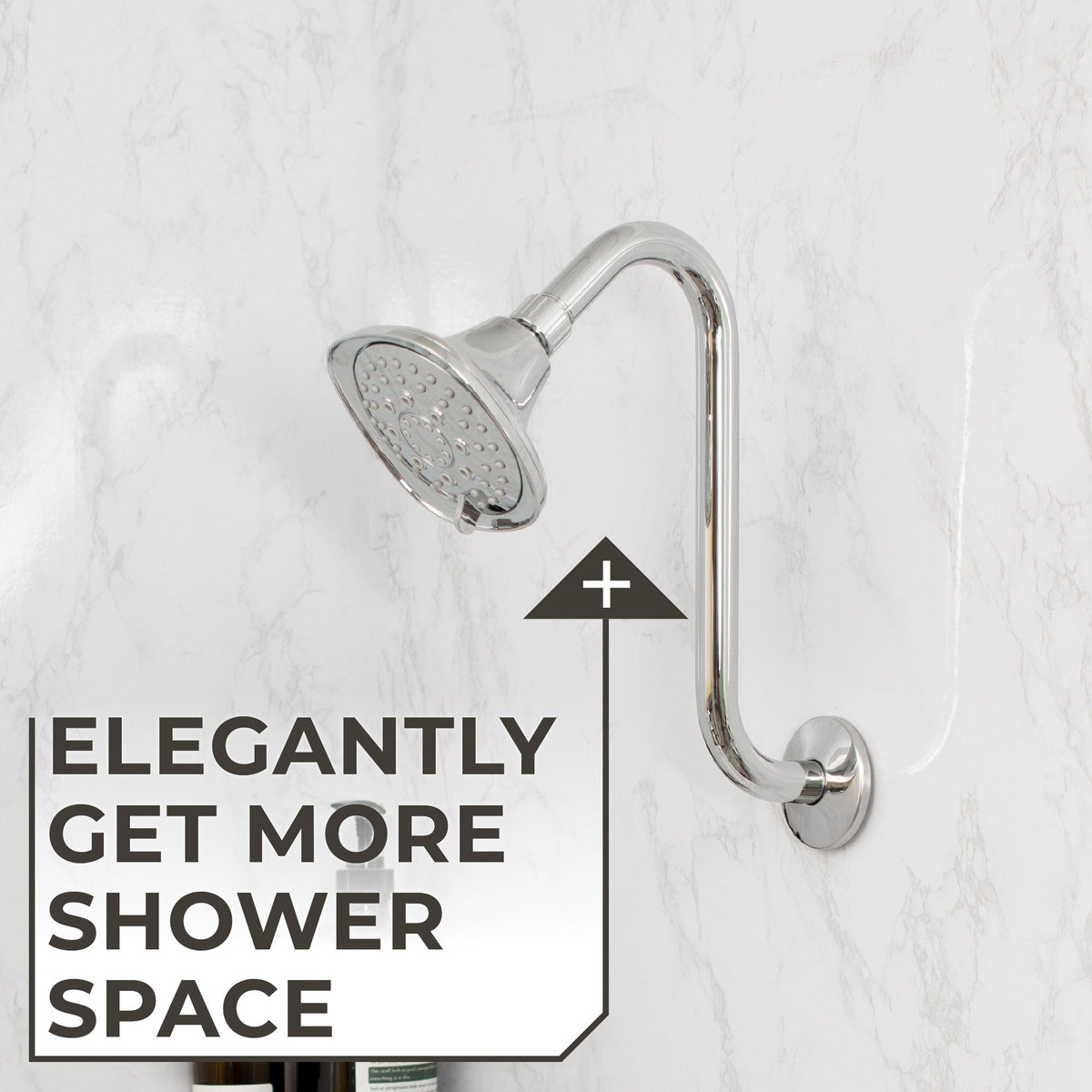 10.5 in. S-Shaped Stainless Steel Shower Head Extension Arm (Chrome Finish) - view 5