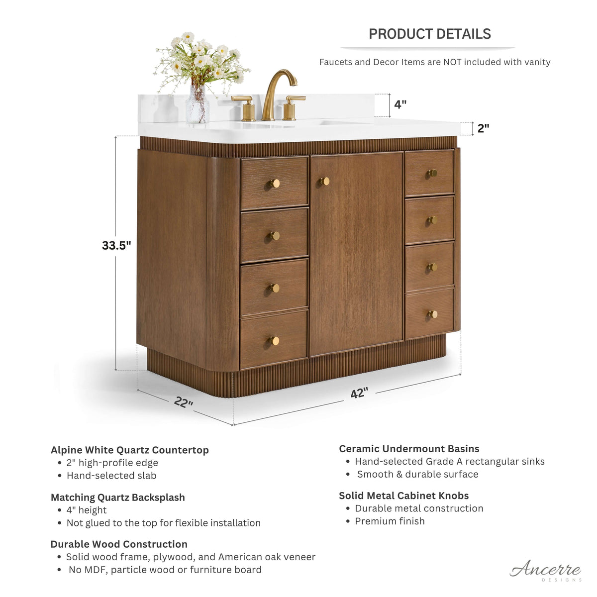 Aston 42" Bath Vanity Set - view 15
