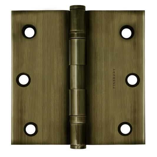 4x4 Inch Solid Brass Ball Bearing Door Hinge - Antique Brass - view 2
