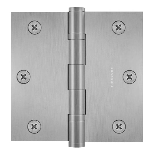 3.5 x 3.5 Inch Solid Brass Ball Bearing Door Hinge - Satin Nickel