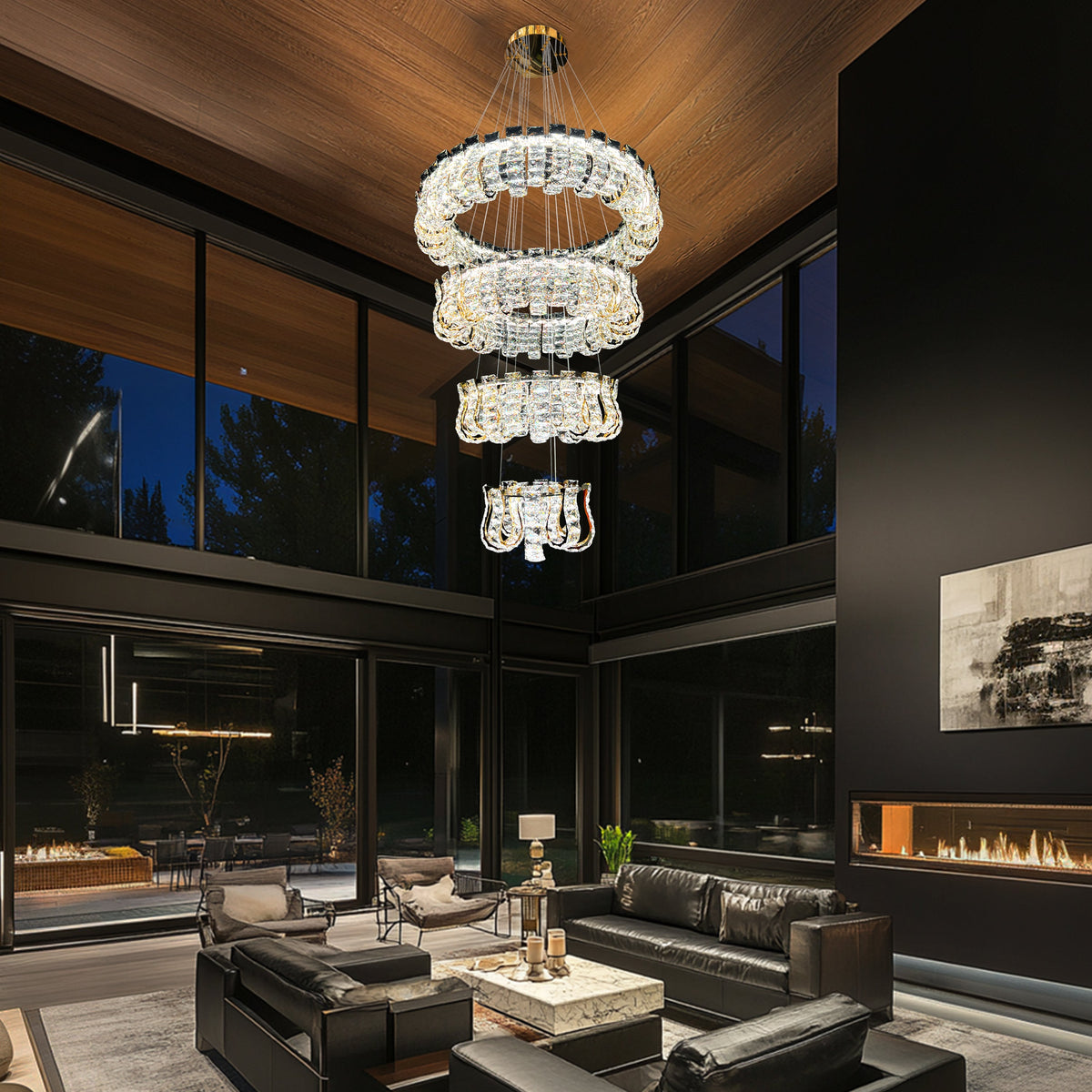 Luxury 4-Tier Gold Crystal LED Chandelier - view 10