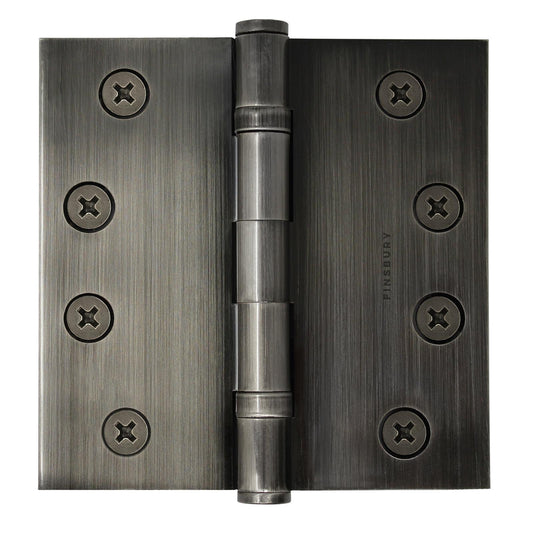4x4 Inch Solid Brass Ball Bearing Door Hinge - Pewter