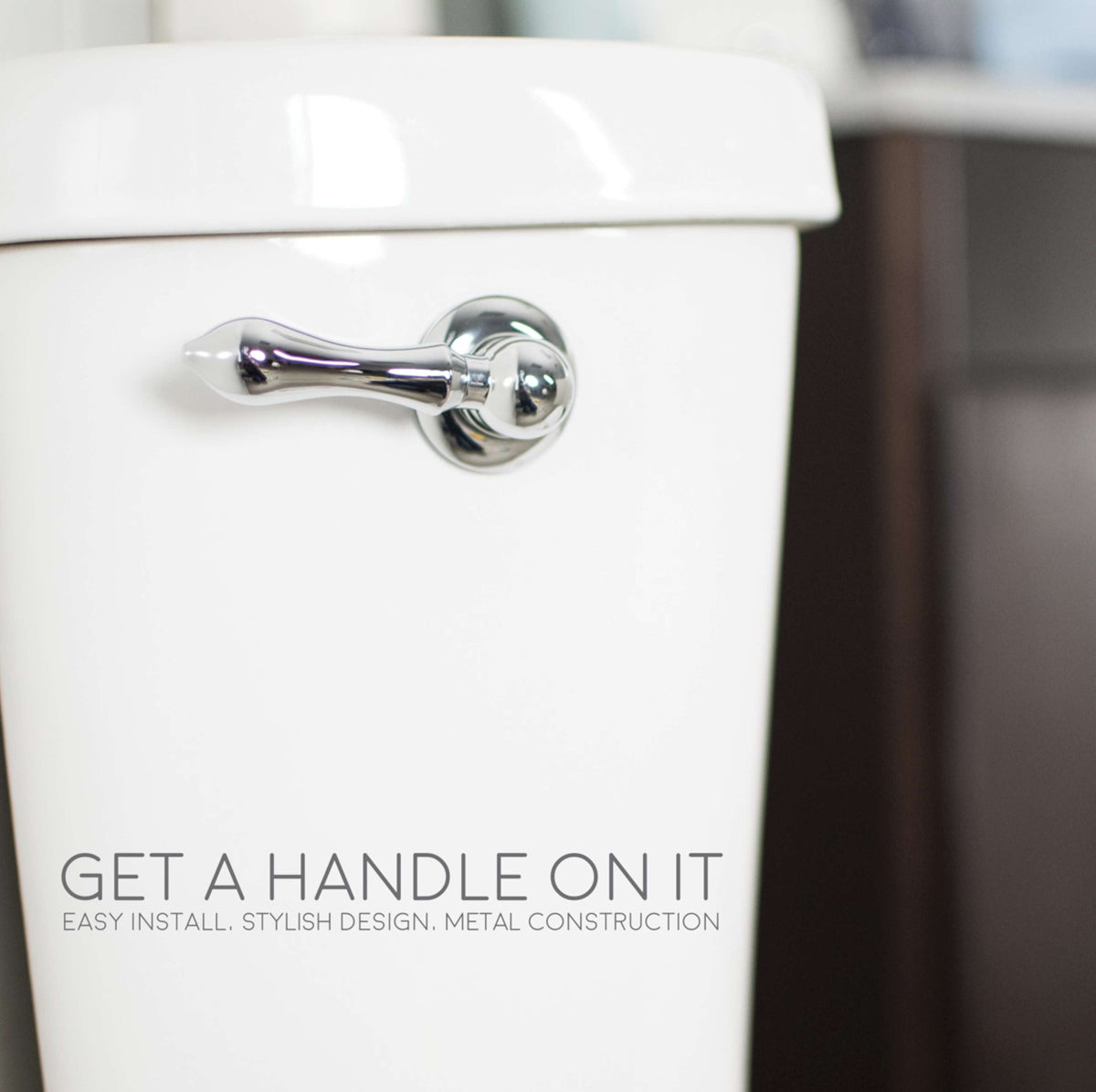 Universal Toilet Flush Replacement Handle (Chrome Finish) - view 2