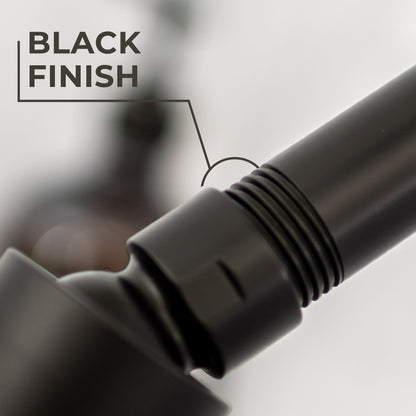 12 in. L-Shaped Shower Head Extension Arm (Black Finish) - view 6