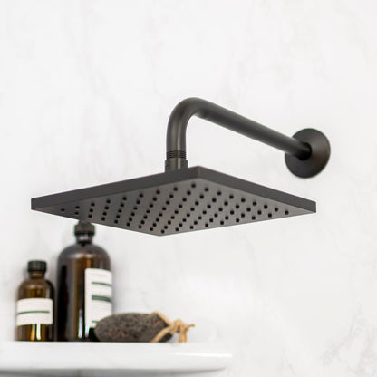 12 in. L-Shaped Shower Head Extension Arm (Black Finish) - view 5