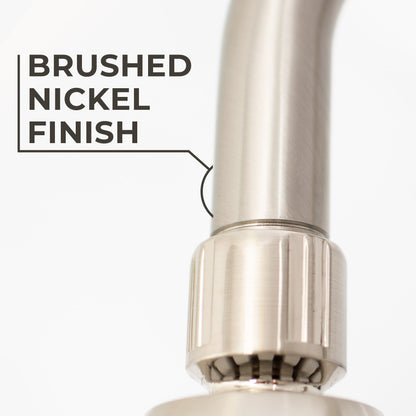 12 in. L-Shaped Shower Head Extension Arm (Brushed Nickel Finish) - view 6
