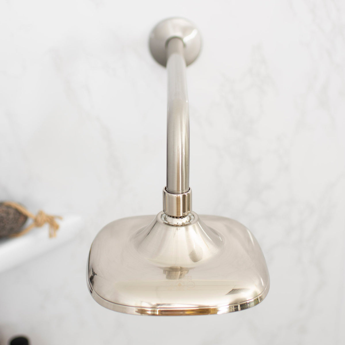 12 in. L-Shaped Shower Head Extension Arm (Brushed Nickel Finish) - view 8