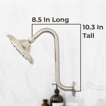 10.5 in. S-Shaped Stainless Steel Shower Head Extension Arm (Brushed Nickel Finish) - view 2