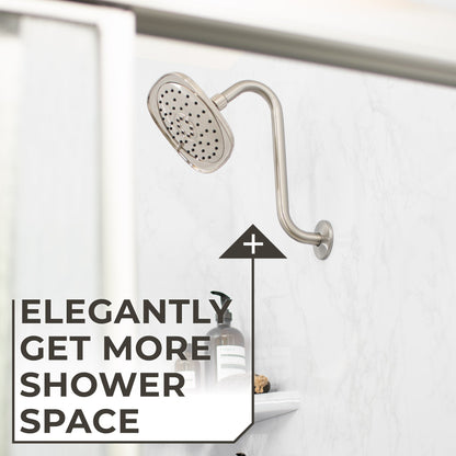 10.5 in. S-Shaped Stainless Steel Shower Head Extension Arm (Brushed Nickel Finish) - view 5