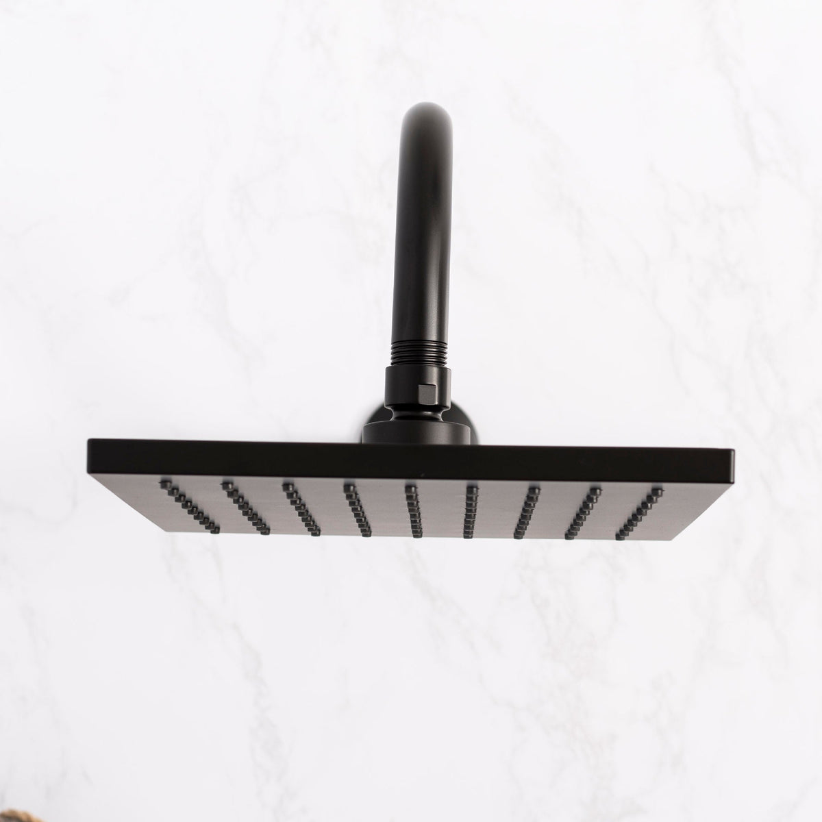 16 in. High-Arc Hook Shower Head Extension Arm (Black Finish) - view 5