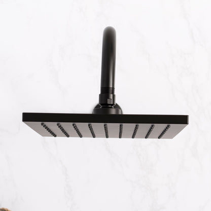16 in. High-Arc Hook Shower Head Extension Arm (Black Finish) - view 5