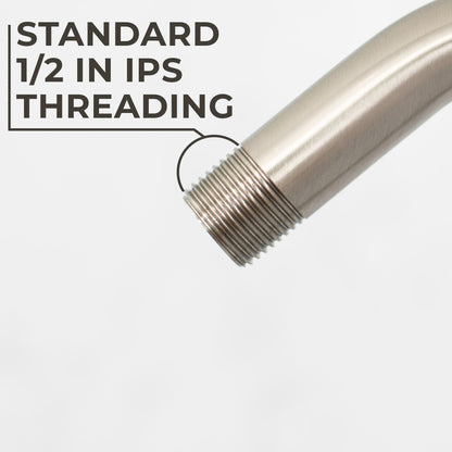 16 in. High-Arc Hook Shower Head Extension Arm (Brushed Nickel Finish) - view 4