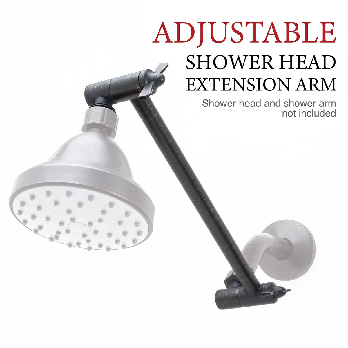 10 in. Solid Brass Shower Head Extension Arm (Oil-Rubbed Bronze Finish) - view 6