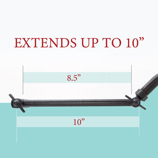 10 in. Solid Brass Shower Head Extension Arm (Oil-Rubbed Bronze Finish) - view 2