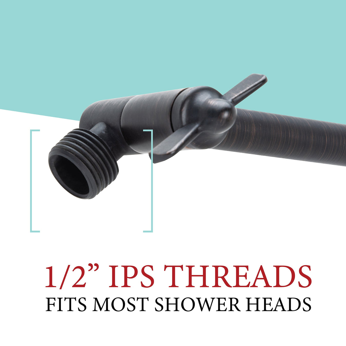 10 in. Solid Brass Shower Head Extension Arm (Oil-Rubbed Bronze Finish) - view 5