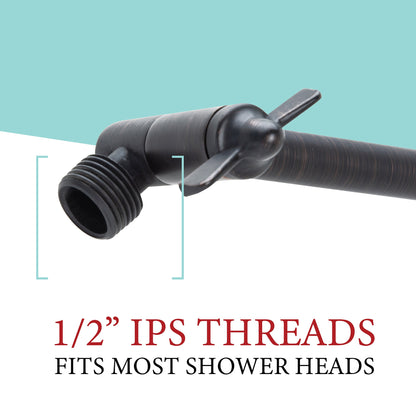 10 in. Solid Brass Shower Head Extension Arm (Oil-Rubbed Bronze Finish) - view 5
