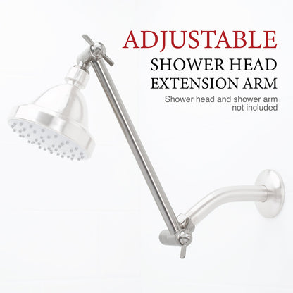 10 in. Solid Brass Shower Head Extension Arm (Stainless Steel Finish) - view 6