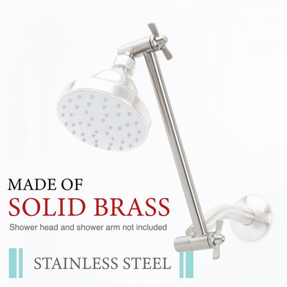 10 in. Solid Brass Shower Head Extension Arm (Stainless Steel Finish) - view 4