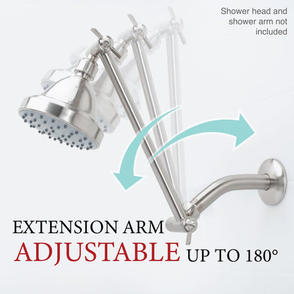 10 in. Solid Brass Shower Head Extension Arm (Stainless Steel Finish) - view 7