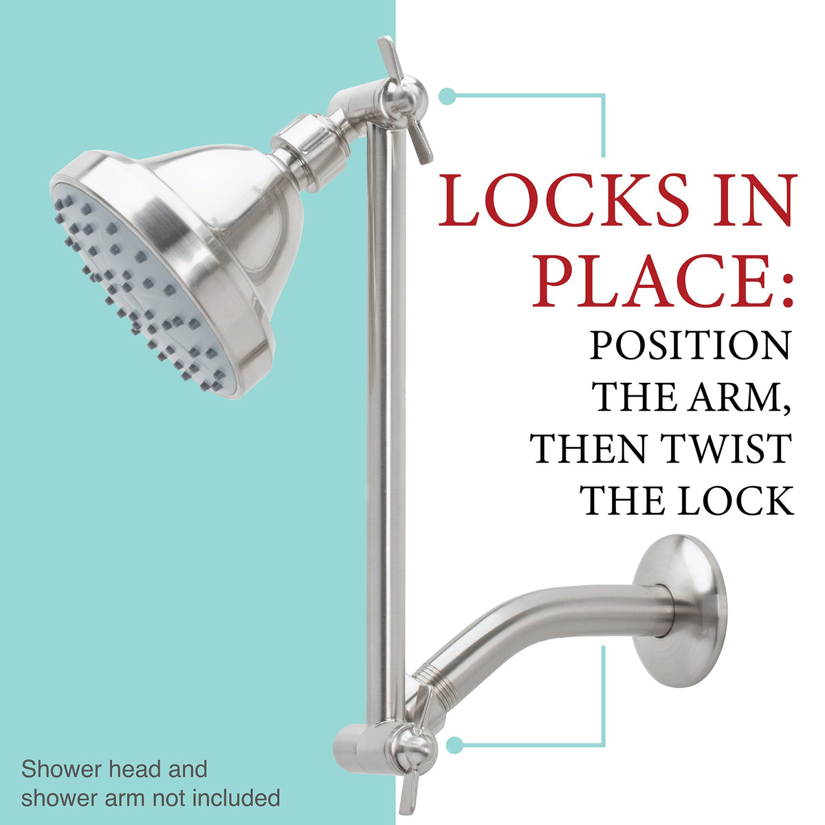 10 in. Solid Brass Shower Head Extension Arm (Stainless Steel Finish) - view 8