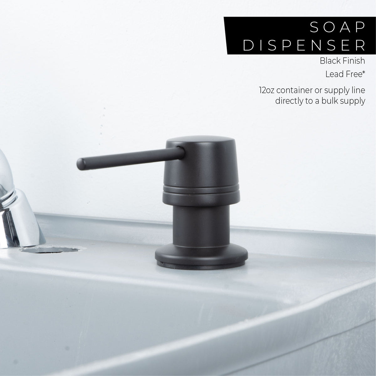 Laundry Tub Soap Dispenser (Black Finish) - view 3