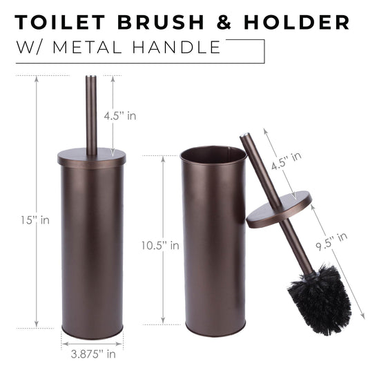 Toilet Brush and Holder (Bronze Finish) - view 2